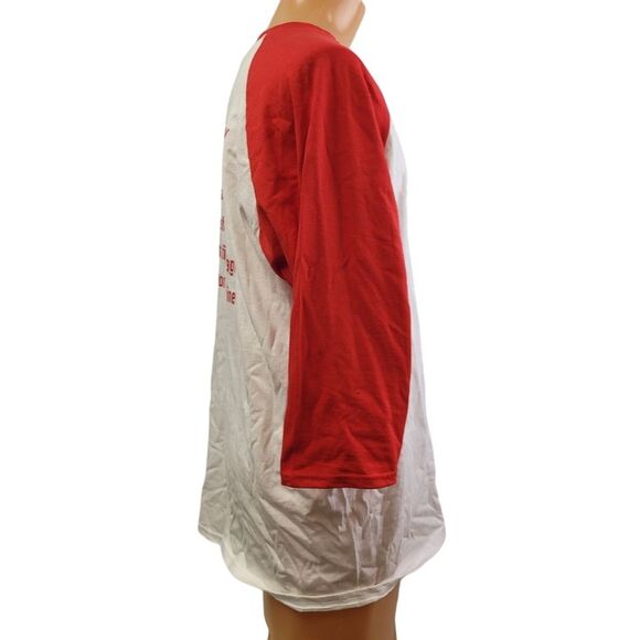 New Hand Printed Youth Large St Louis Baseball Town 3/4 Sleeve Tee Shirt - Picture 3 of 6